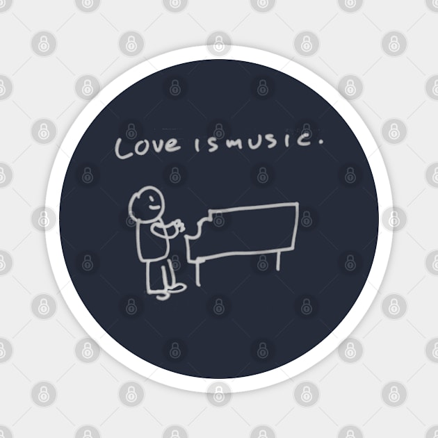 Love Is Music Magnet by 6630 Productions